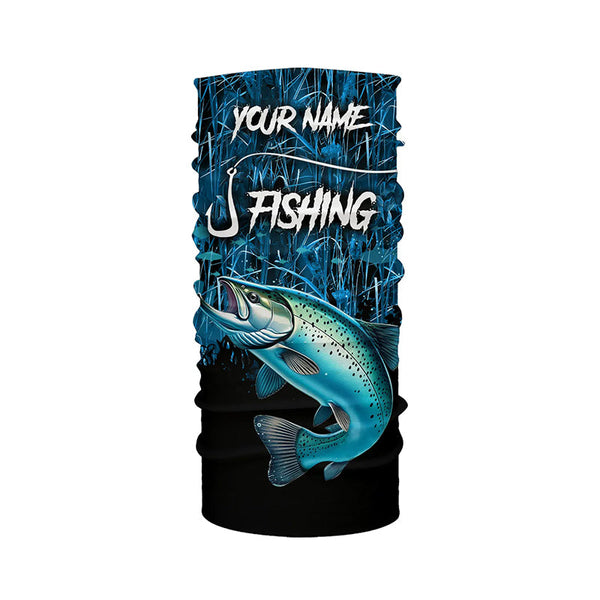 Chinook salmon Fishing jersey blue camo Custom UV protection long sleeves fishing shirts NQS5773