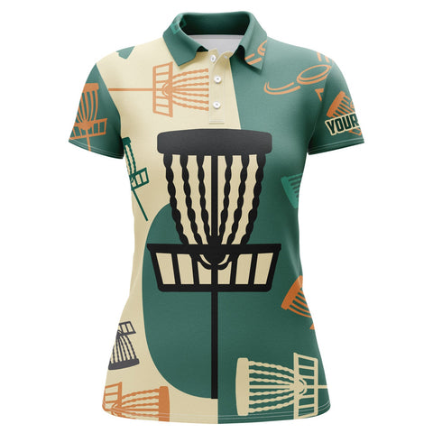 I Love Disc Golf Shirt For Women polo shirt custom Disc Golf Shirt For female Disc Golfer NQS5584