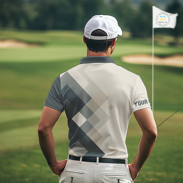 Vintage Pastel Argyle Pattern Golf Polo Shirt For Men Custom retro mens golf outfit NQS10232