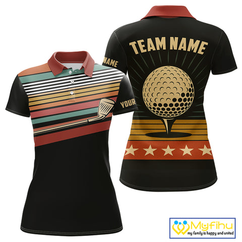 Retro Womens golf polo shirt Custom Vintage Team Golf attire for ladies, Gift For Golfers NQS10568