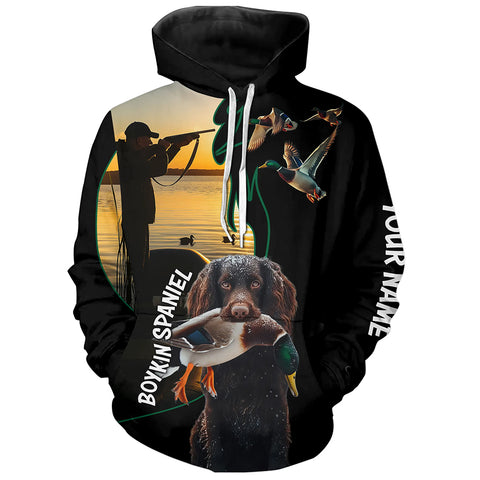 Duck Hunting with Dog Boykin Spaniel Personalized Duck Hunting Shirts FSD4756