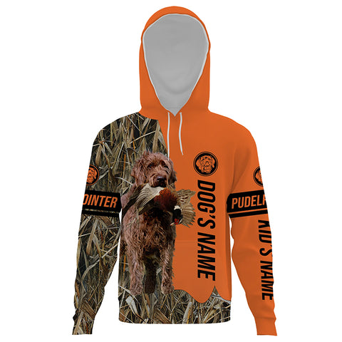 Pudelpointer Hunting Dog Customized Name All over printed hoodie shirt for Kid KYC-FSD4080