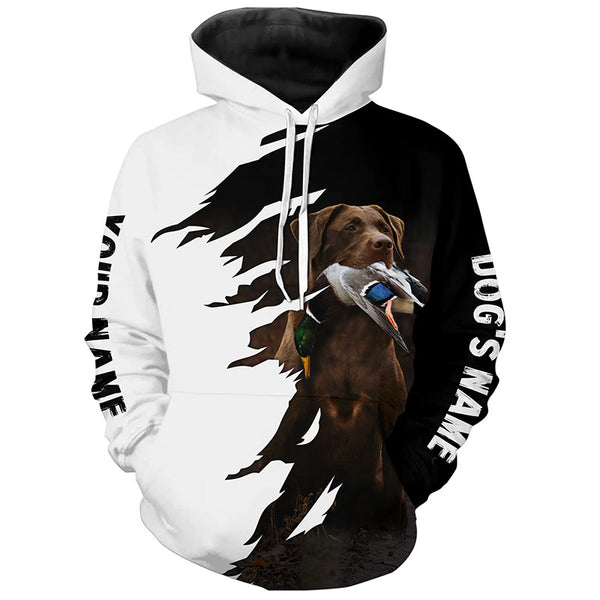 Retriever Dogs Waterfowl Duck Hunting Custom Name Shirt, Gifts for Hunters - Hoodie FSD4526