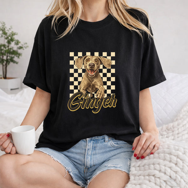Custom Dog Retro T-Shirt, Mothers Day Dog Shirts for Dog Moms, Pet Lover Gift FSD4800