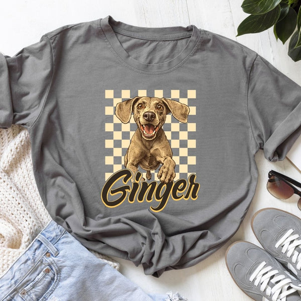 Custom Dog Retro T-Shirt, Mothers Day Dog Shirts for Dog Moms, Pet Lover Gift FSD4800
