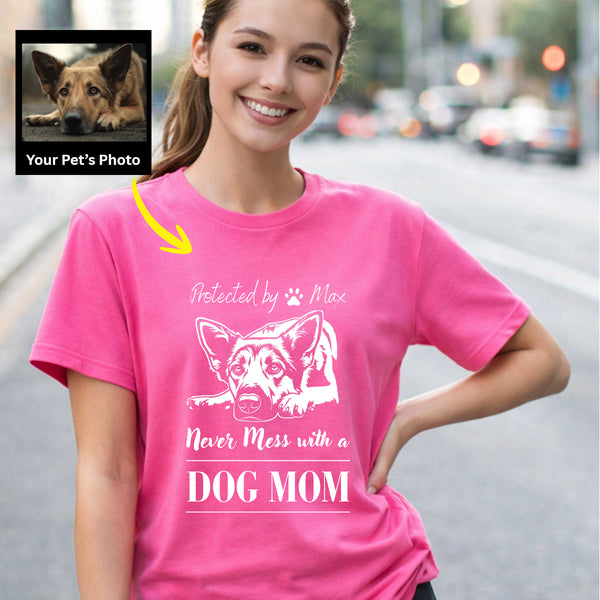 Funny Never Mess with a Dog Mom Custom T-shirt, Personalized Dog Gift for Dog Mom FSD4810