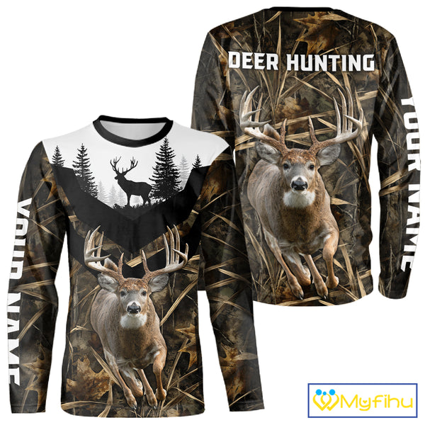 Deer Buck Custom Name 3D All Over Printed Shirts, Deer Hunting Shirt, Hunting Season NHT328