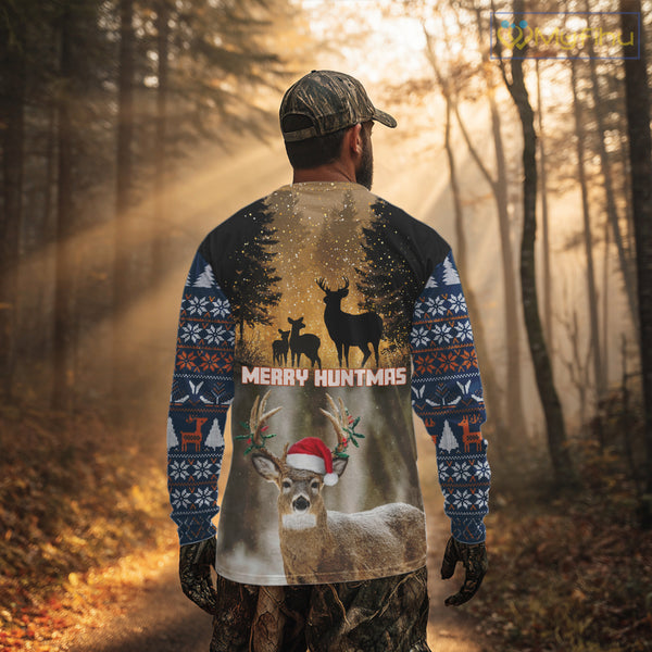 Personalized Huntmas Deer Hunting Shirt, Merry Huntmas Deer hunting Christmas Gifts NHT289