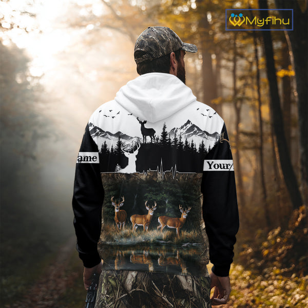 Personalized Deer Hunting Clothing, Hunting Hoodie for Men NHT367