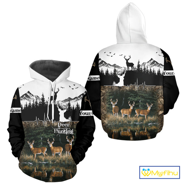Personalized Deer Hunting Clothing, Hunting Hoodie for Men NHT367