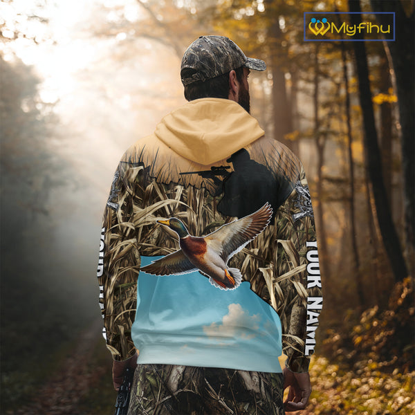 Duck Hunting Camo Shirt For Duck Hunters, Best Hoodie Hunting Gifts NHT373