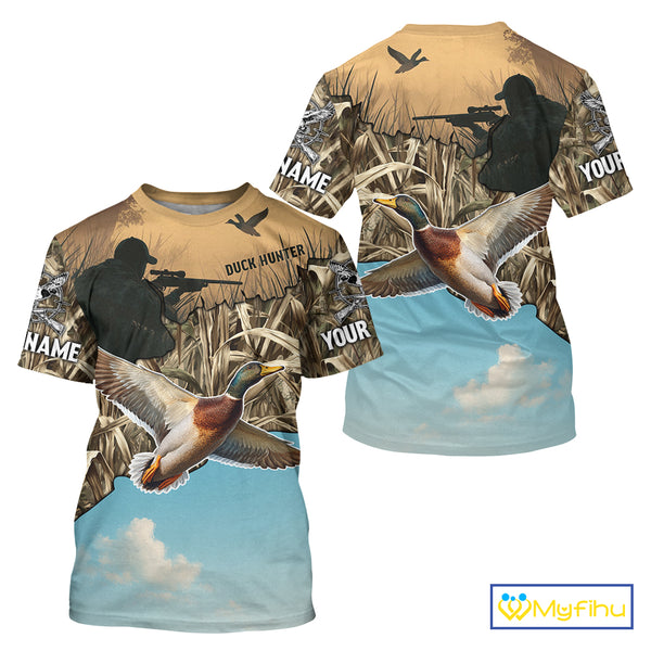Duck Hunting Camo Shirt For Duck Hunters, Best Hoodie Hunting Gifts NHT373