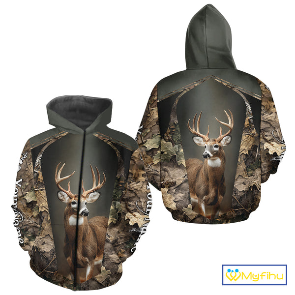 Customized Name Deer Hunting Unisex 3D All Over Printed For Men, Best Hunting Clothes NHT313