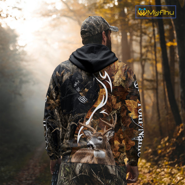 Deer Hunting Bow Grim Reaper Camouflage Shirts for Deer Hunters, Bow Hunting Shirts NHT317