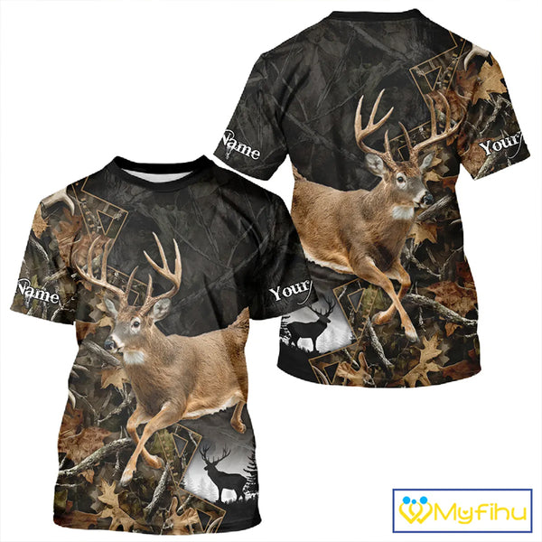 Customized Name Whitetail Deer Hunting Jump Shirt, Gift for Hunters – NHT315