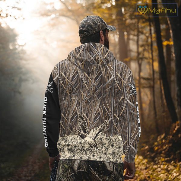 Best Mallard Duck Hunting Shirts, Customized Name All Over Print Shirts For Hunters NHT272