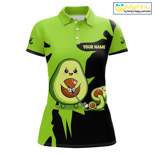 Green Golf Jerseys Funny Avocado Golf Shirts For Womens Custom Golf Team Shirts For Golfers NHT893