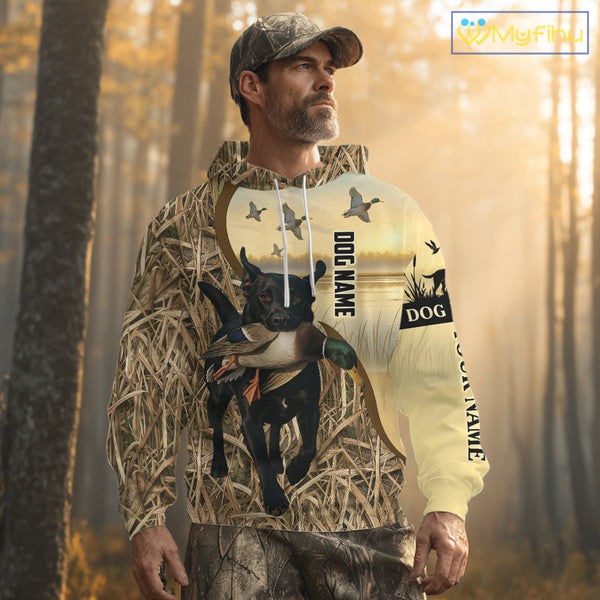 Personalized Duck Hunting Shirt – Custom Dog's Photo and Name for Hunters NHT258