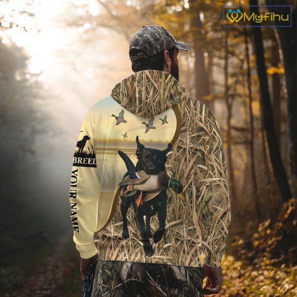 Personalized Duck Hunting Shirt – Custom Dog's Photo and Name for Hunters NHT258