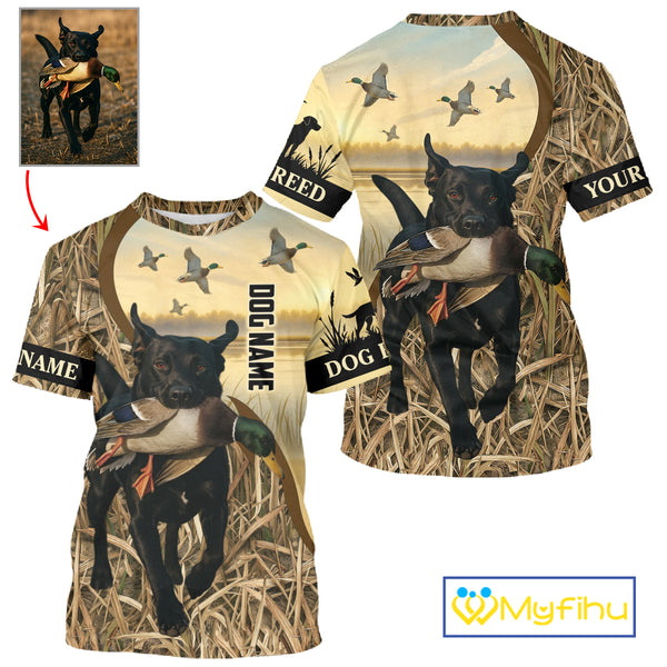 Personalized Duck Hunting Shirt – Custom Dog's Photo and Name for Hunters NHT258
