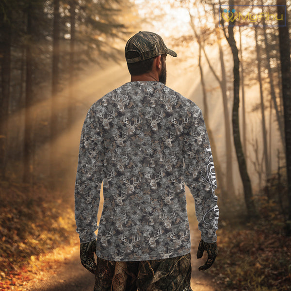Beautiful Deer Hunting Shirt Pattern Deer Camo Custom Name 3D All Over Printed Hunting Gift NHT90