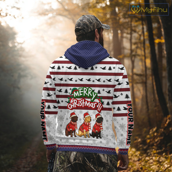 Custom Merry Christmas Shirt – Personalized Duck Hunting Christmas Shirt with Custom Name NHT309