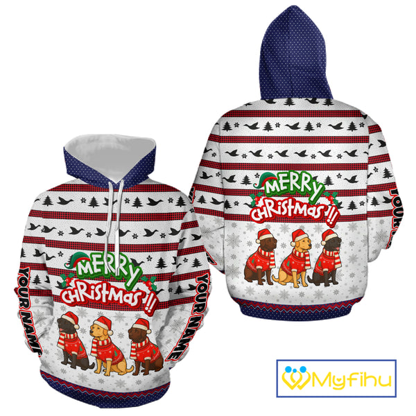 Custom Merry Christmas Shirt – Personalized Duck Hunting Christmas Shirt with Custom Name NHT309