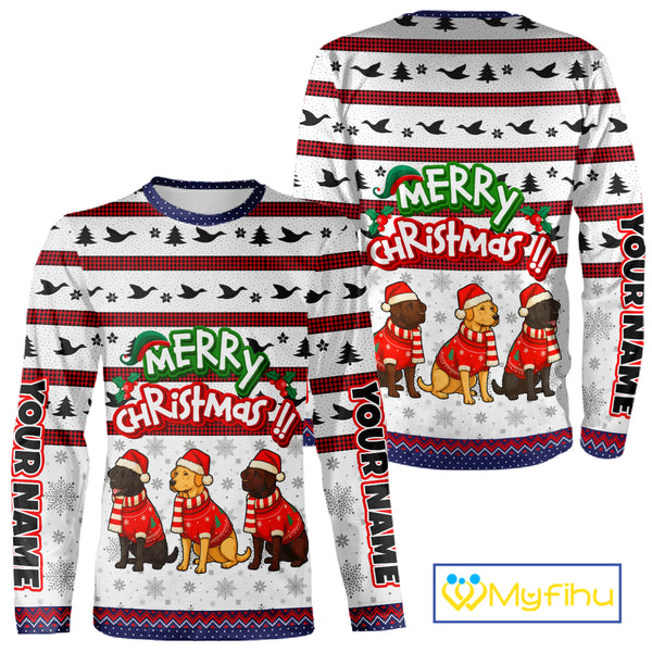 Custom Merry Christmas Shirt – Personalized Duck Hunting Christmas Shirt with Custom Name NHT309