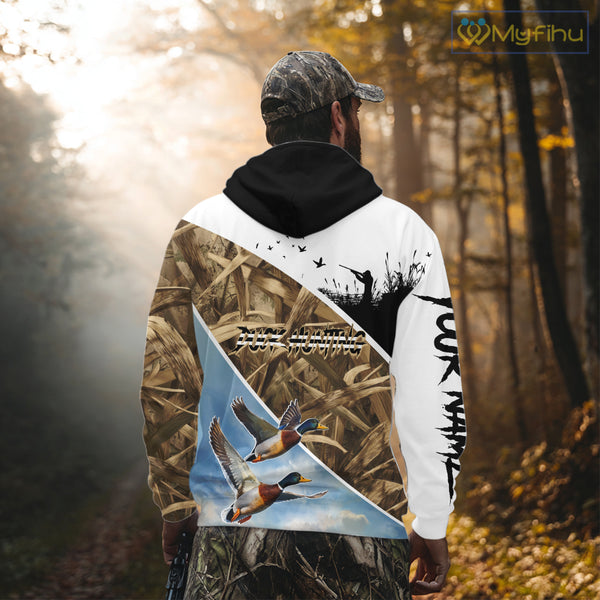 Mallard Duck Hunting Shirts, Best Hoodie Hunting Gifts, Duck Hunting Camo Shirts NHT375