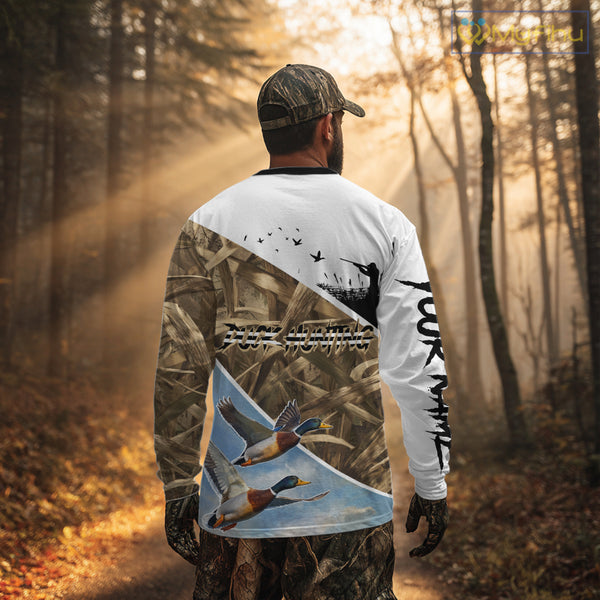 Mallard Duck Hunting Shirts, Best Hoodie Hunting Gifts, Duck Hunting Camo Shirts NHT375