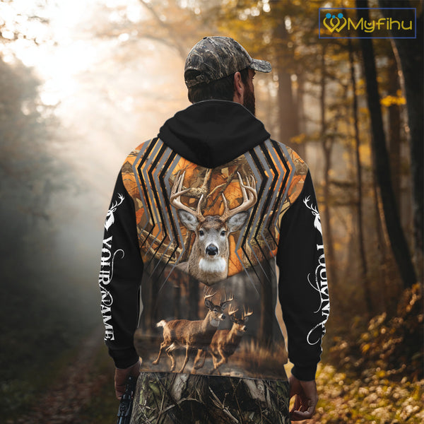Whitetail Deer Forest Camo Hoodie – 3D All Over Print for Hunters NHT333