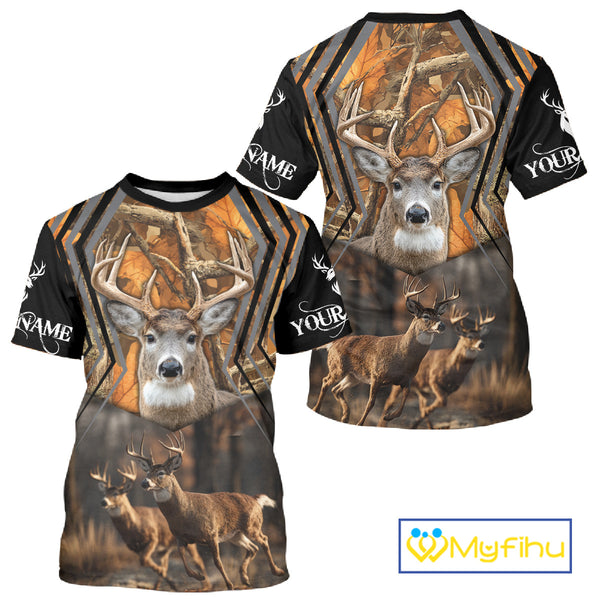Whitetail Deer Forest Camo Hoodie – 3D All Over Print for Hunters NHT333