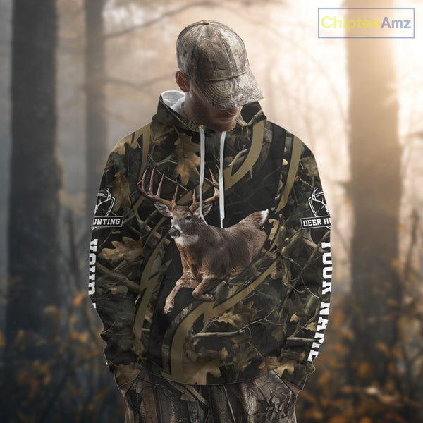 Custom Camo Forest 3D Animal Deer Hunting Shirt Best Hunting Clothes For Season NHT303