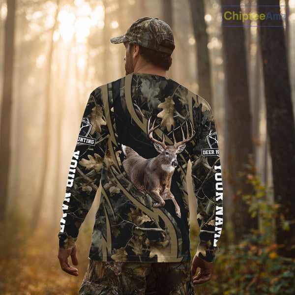 Custom Camo Forest 3D Animal Deer Hunting Shirt Best Hunting Clothes For Season NHT303