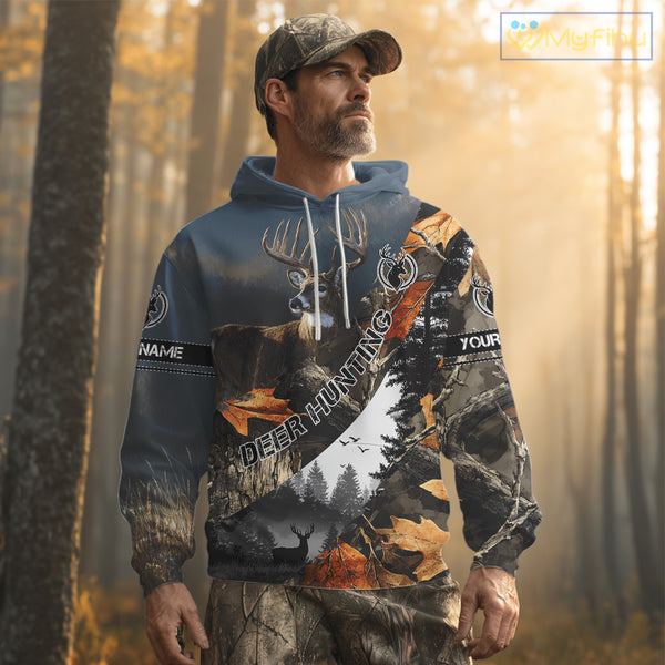 Deer Hunting Camo Custom 3D All Over Print Shirt, Personalized Gift NHT297