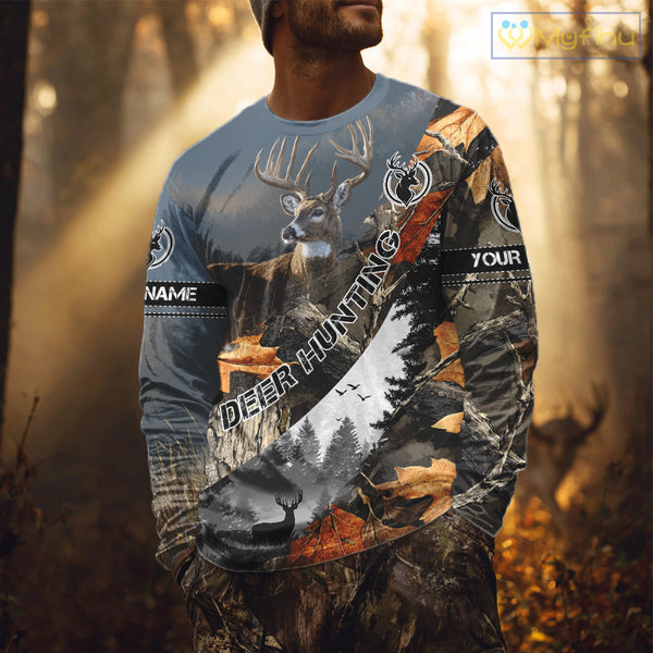 Deer Hunting Camo Custom 3D All Over Print Shirt, Personalized Gift NHT297