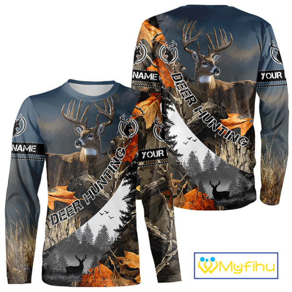Deer Hunting Camo Custom 3D All Over Print Shirt, Personalized Gift NHT297