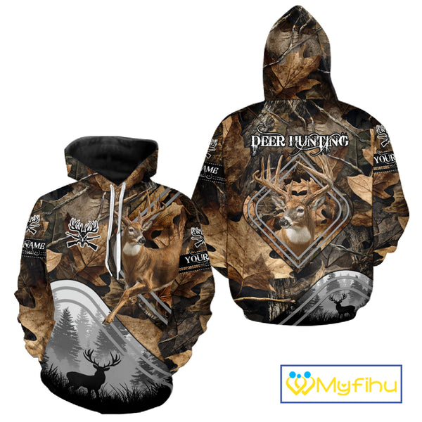 Personalized Deer Hunting Camouflage Pattern Hunter Gift, Deer Hunting Season Shirt NHT306