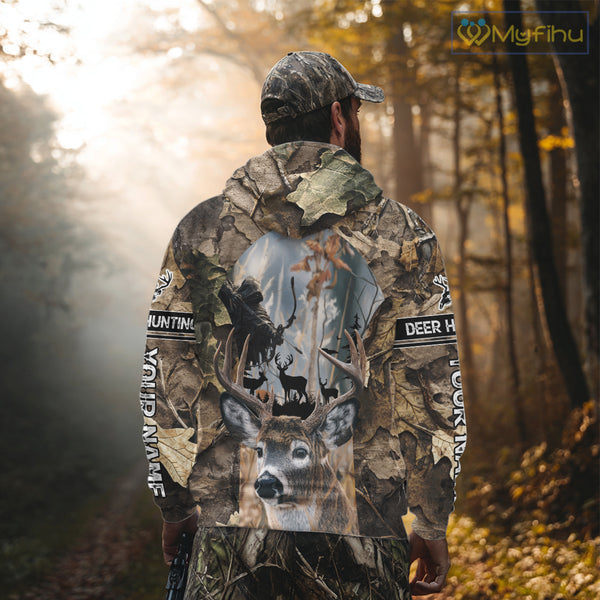 Deer Hunting Grim Reaper Camo Forest 3D All Over Printed Shirt, Personalized Hunting Shirt NHT273