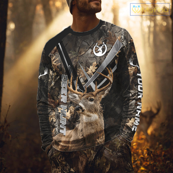 Whitetail Deer Hunting 3D All Over Printed Hoodie, Sweatshirt Hunting for Men NBT315