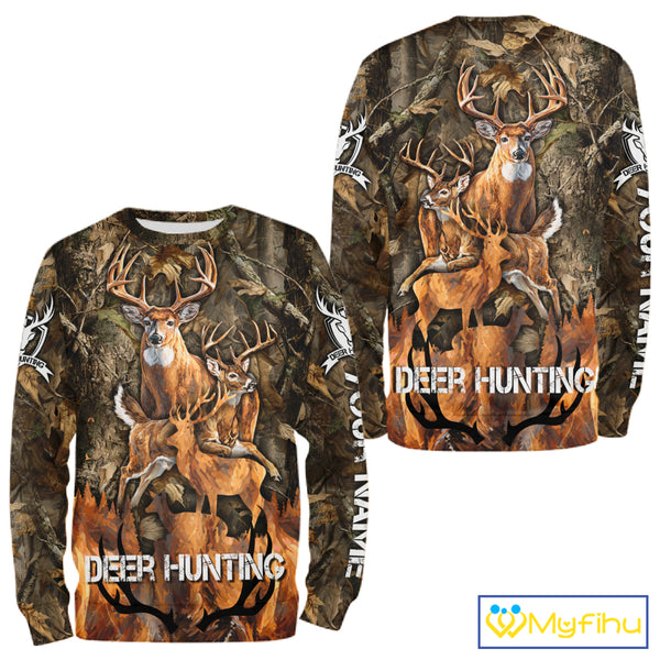 Deer Hunting Custom Name 3D All Over Printed Shirts, Deer Hunting Hoodie, Hunting Season NBT317