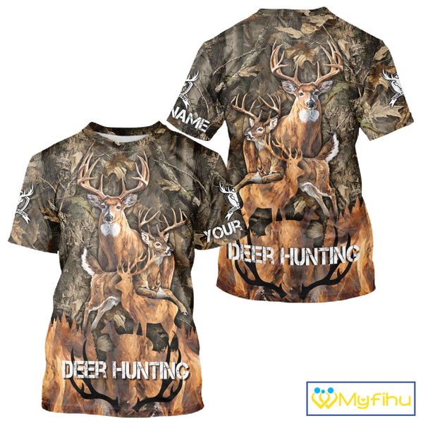 Deer Hunting Custom Name 3D All Over Printed Shirts, Deer Hunting Hoodie, Hunting Season NBT317