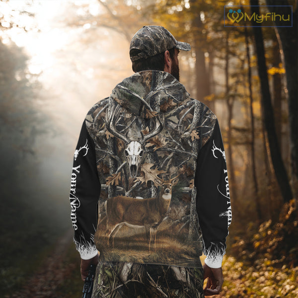 Deer Buck Camouflage Custom Name 3D All Over Printed Shirts, Deer Hunting Shirt, Hunting Accessories NBT337