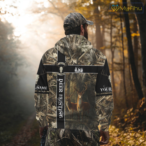 Best Camouflage Deer Hunting Shirt for Hunter, Deer Hunting Crew Shirt, Hunting Gifts NBT53