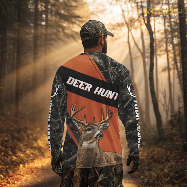 Custom Orange Camo 3D Animal Deer Hunting Shirt Best Hunting Clothes For Deer Season NBT261