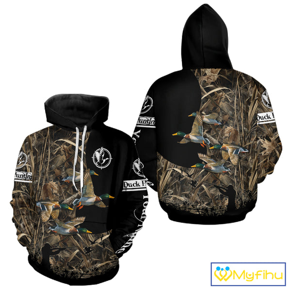 Mallard Duck Custom Camo 3D Hunting Shirts Best Hunting Clothes For Duck Hunting Season NBT264