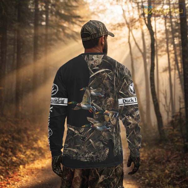 Mallard Duck Custom Camo 3D Hunting Shirts Best Hunting Clothes For Duck Hunting Season NBT264