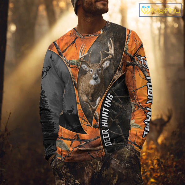 Custom Camo 3D Animal Deer Hunting Shirts Best Hunting Clothes For Hunters NBT279