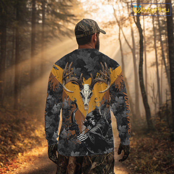 Deer Hunting Grim Reaper Camo Custom Name 3D All Over Print Shirts Personalized Gift NBT302