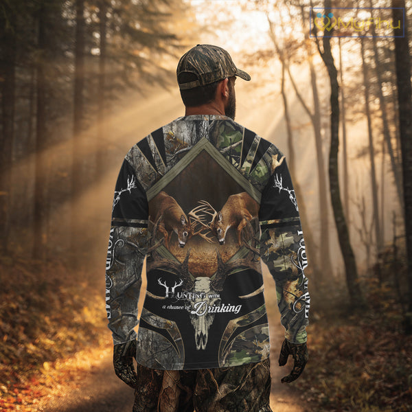 Personalized Mule Deer Hunting Forest Camo 3D All Over Printed Shirts, Best Deer Hunting Gifts for Men NBT77